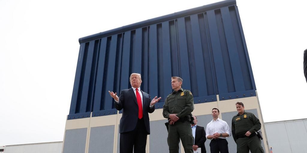Trump border wall prototypes