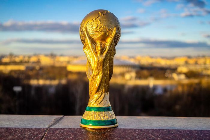 The World Cup trophy