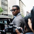 Jonathan Majors, looks backs at reporters while leaving Manhattan Criminal court after a pre-trial hearing in August 2023.Alexi Rosenfeld/Getty Images