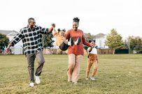 A young happy family
