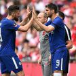 Strikers Olivier Giroud (left) and Alvaro Morata are battling for a place in the Chelsea starting team