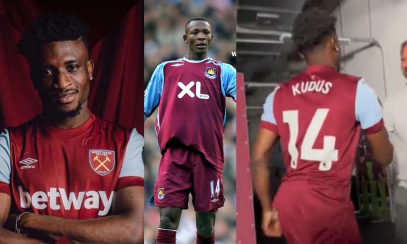 Mohammed Kudus picks West Ham’s no.14 jersey previously worn by John Paintsil