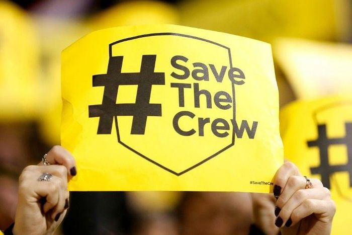 A fan of the Columbus Crew shows her support for keeping the team in the city