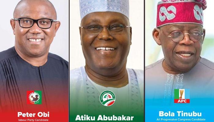The three frontline presidential candidates for the 2023 election: Peter Obi, Bola Tinubu and Atiku Abubakar. (Businessday)