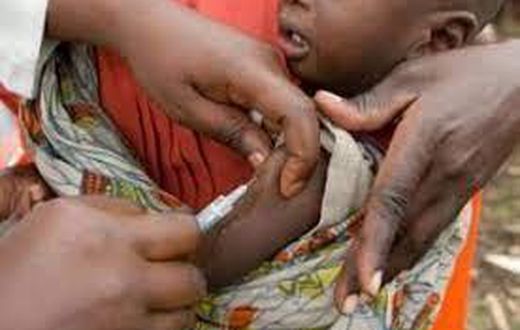 Child being vaccinated