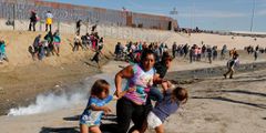 Mexico border migrant tear gas
