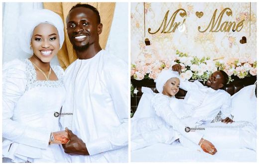See beautiful photos from Sadio Mane’s marriage to partner Aisha Tamba