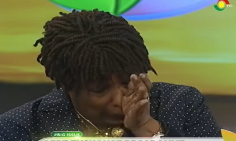 Nana Yaa Jantuah’s contagious tears over Dept Exchange get Ghanaians crying