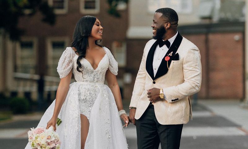 Couples ensured their outfits looked good together.