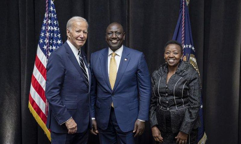 President William Ruto and his wife Mama Rachel Ruto with   US President Joe Biden in New York