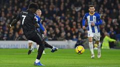 Bukayo Saka opened the scoring for Arsenal against Brighton