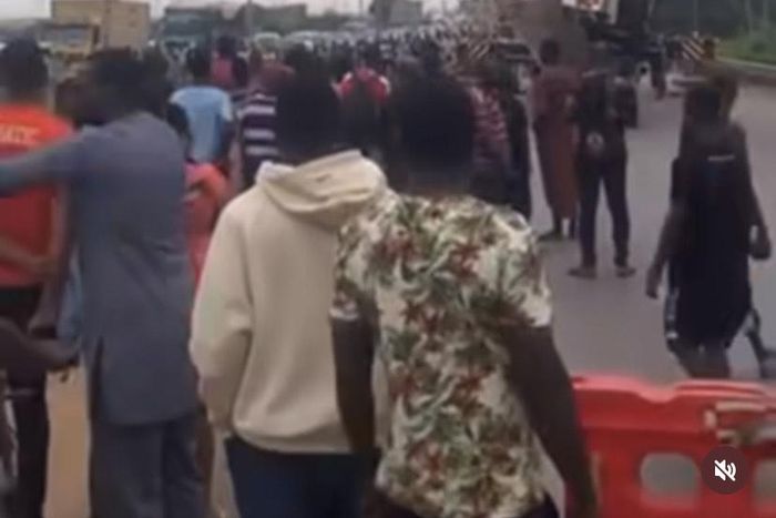 Tanker Overturns on Motorway