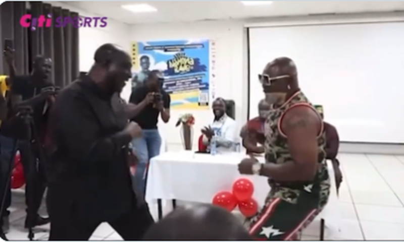 Video: Alan Kyerematen takes on Bukom Banku in funny sparring session