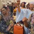 Sierra Leone's First Lady and other women dance to celebrate child marriage ban