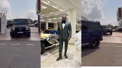 Osei Kwame Despite with his cars