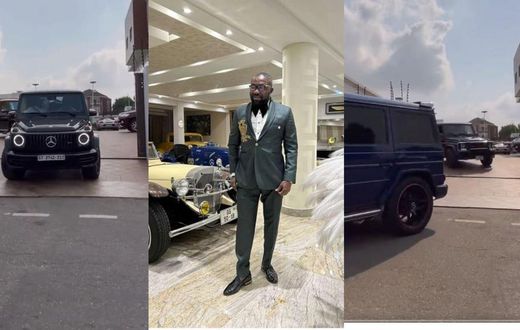 Osei Kwame Despite with his cars