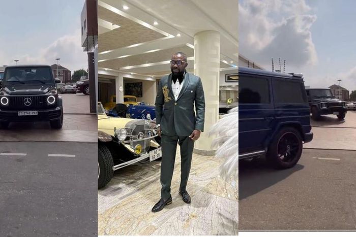 Osei Kwame Despite with his cars