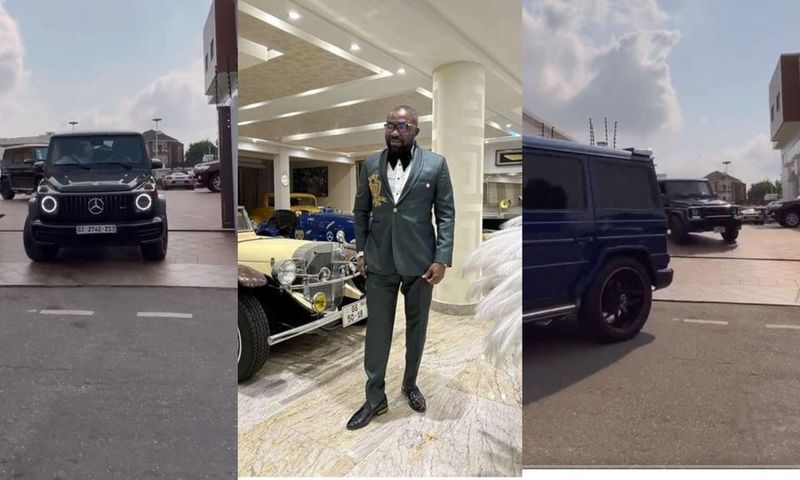 Osei Kwame Despite with his cars