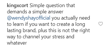 Instagram comment