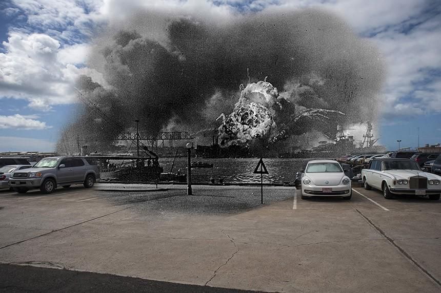 The Navy made incredible photos to show present-day Pearl Harbor compared with the day of the attack