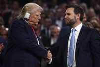 Trump and JD Vance, at the RNC conference in Milwaukee [Brendan Smialowski/Getty Images]