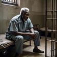 An old man in jail [Meta AI]