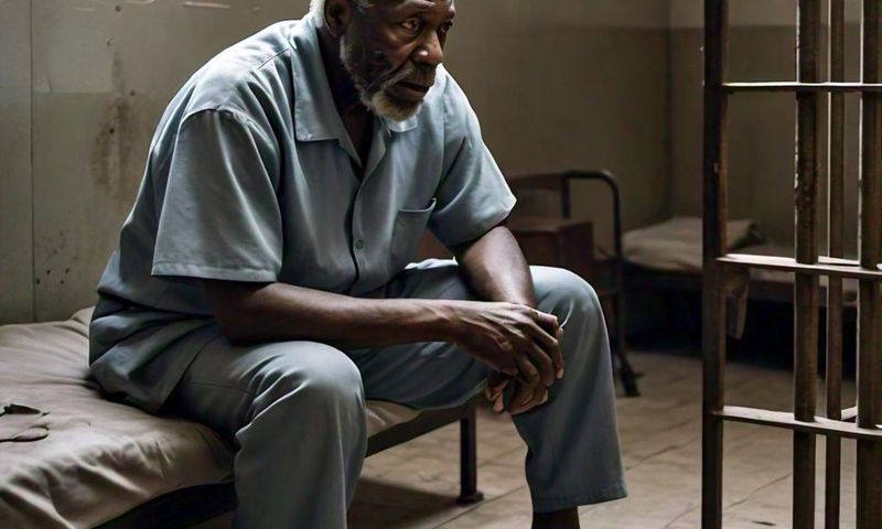 An old man in jail [Meta AI]