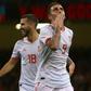 Spain's striker Paco Alcacer celebrates scoring the opening goal against Wales