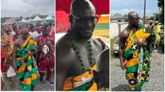 Stephen Appiah shows up at Asantehene’s historic visit to Ga Mantse in regal outfit