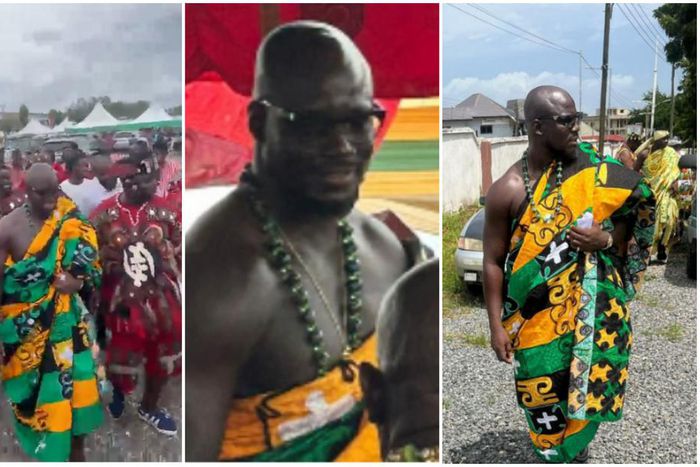 Stephen Appiah shows up at Asantehene’s historic visit to Ga Mantse in regal outfit