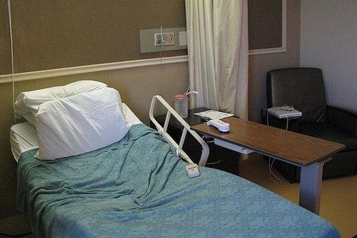 A hospital bed