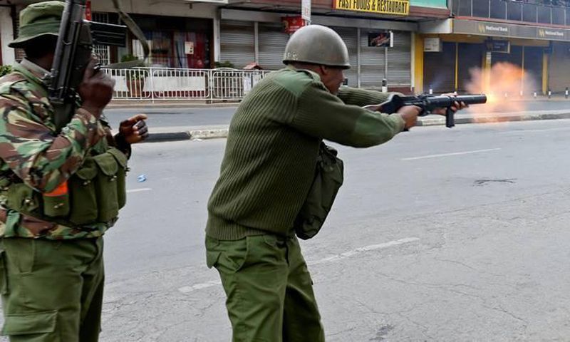 File image of Kenyan police officers in action