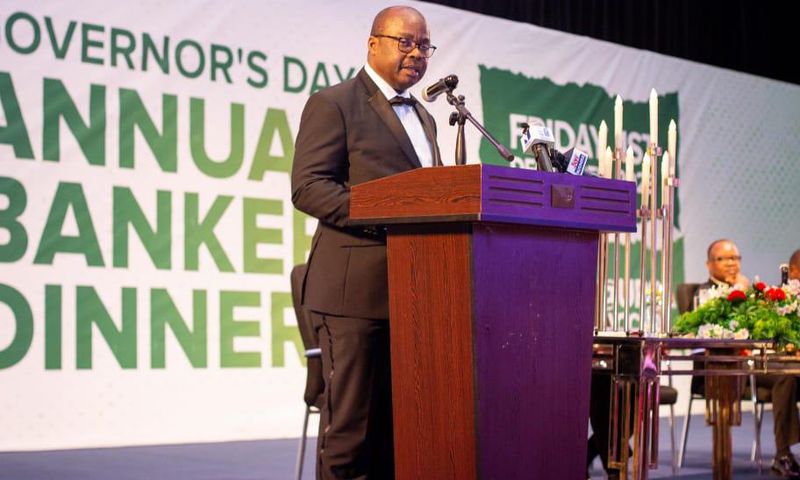 Dr Ernest Addison, Governor of the Bank of Ghana delivering his address