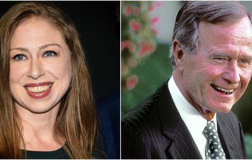 chelsea clinton george h.w. bush extra wide