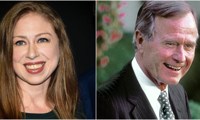 chelsea clinton george h.w. bush extra wide