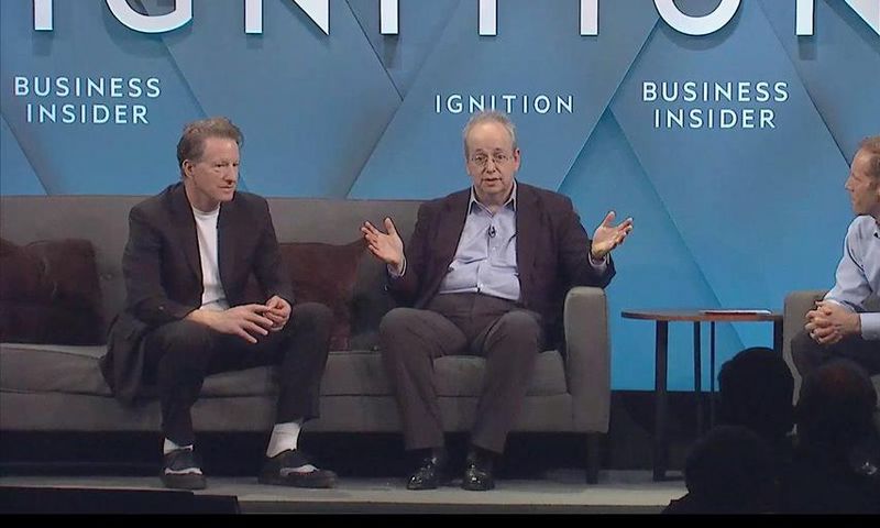 Microsoft's Darren Laybourn and NewsGuard's Gordon Crovitz talk with Henry Blodget