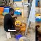 Ghanaians react as newly invented fufu pounding machine may soon make people jobless