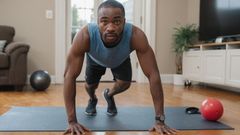 A man engaged in a physical exercise