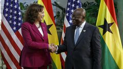 Kamala Harris and President Akufo-Addo