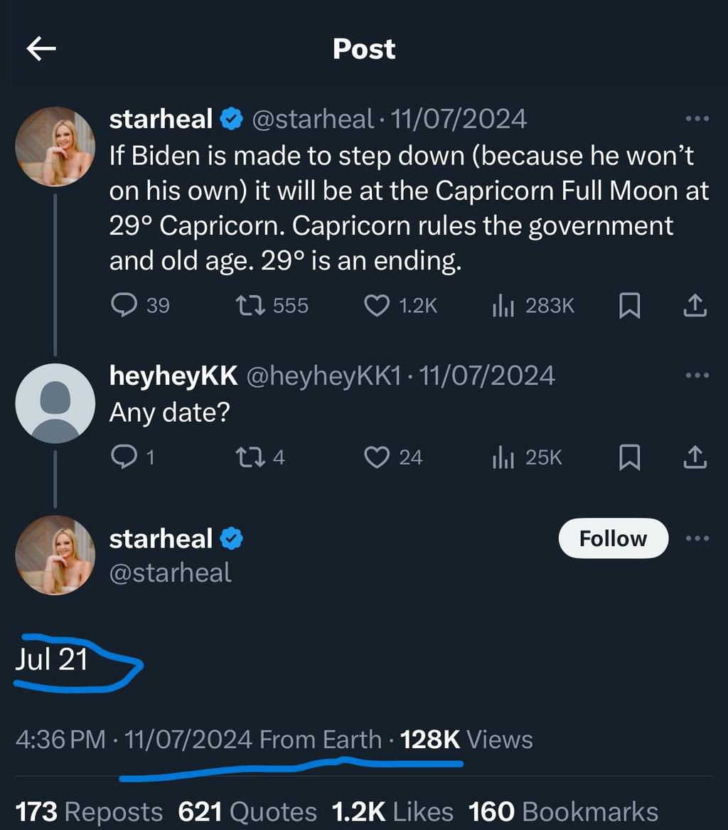 Tweet of How astrologer predicted Kamala Harris would run for US President in 2024