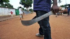 Man holding machete (File photo)