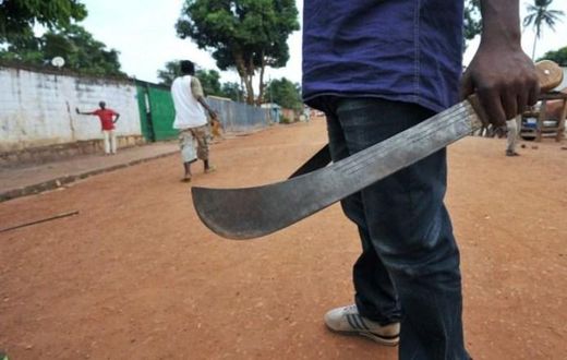 Man holding machete (File photo)