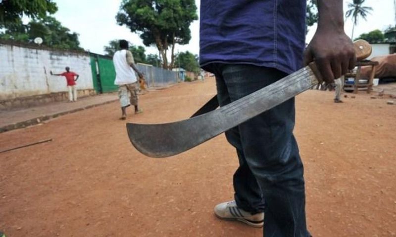 Man holding machete (File photo)