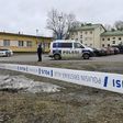 Finnish police at the school where the shooting took place [AFP]