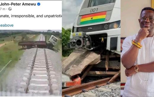 Train accident photo posted on my social media pages is a photoshop - Peter Amewu