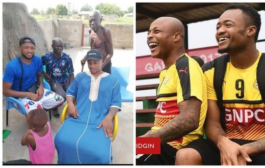 Andre and Jordan Ayew visit their hometown in Paga