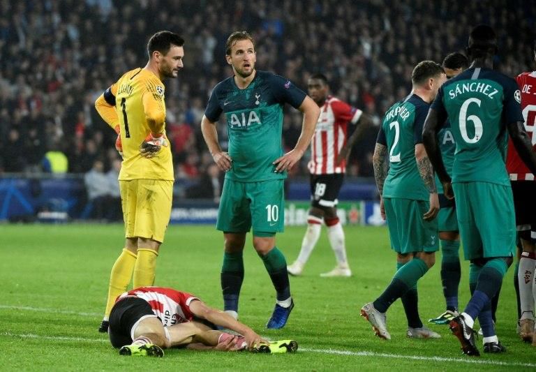 Hugo Lloris' red card proved costly for Spurs as PSV snatched a point late on in Eindhoven