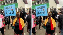 #SaveGhanaFootball: 75-year-old woman joins protest over Black Stars heartbreaks