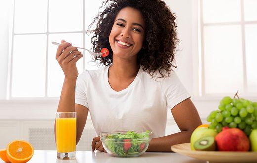 Woman eating