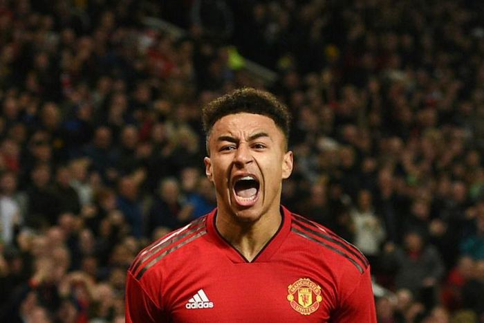 Manchester United midfielder Jesse Lingard celebrates his equaliser in a 2-2 draw with Arsenal